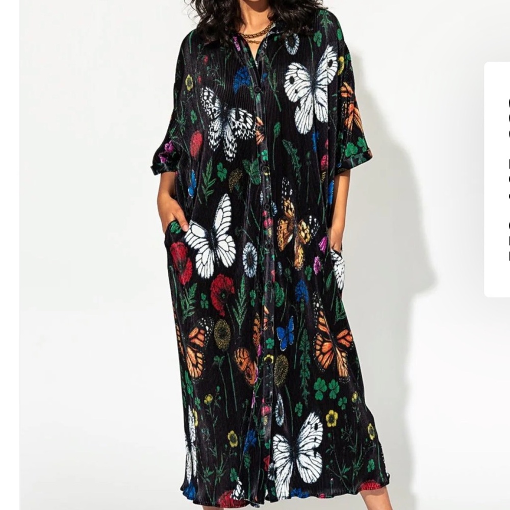 Dressed in LALA Black Butterfly Maxi Dress
